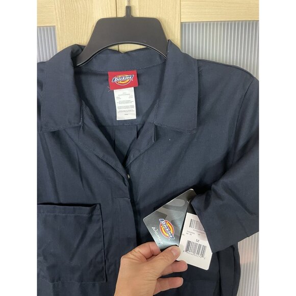 Dickies Short Sleeve Coveralls Jumpsuit Women’s Size Medium Black NWT Overalls - Picture 3 of 7